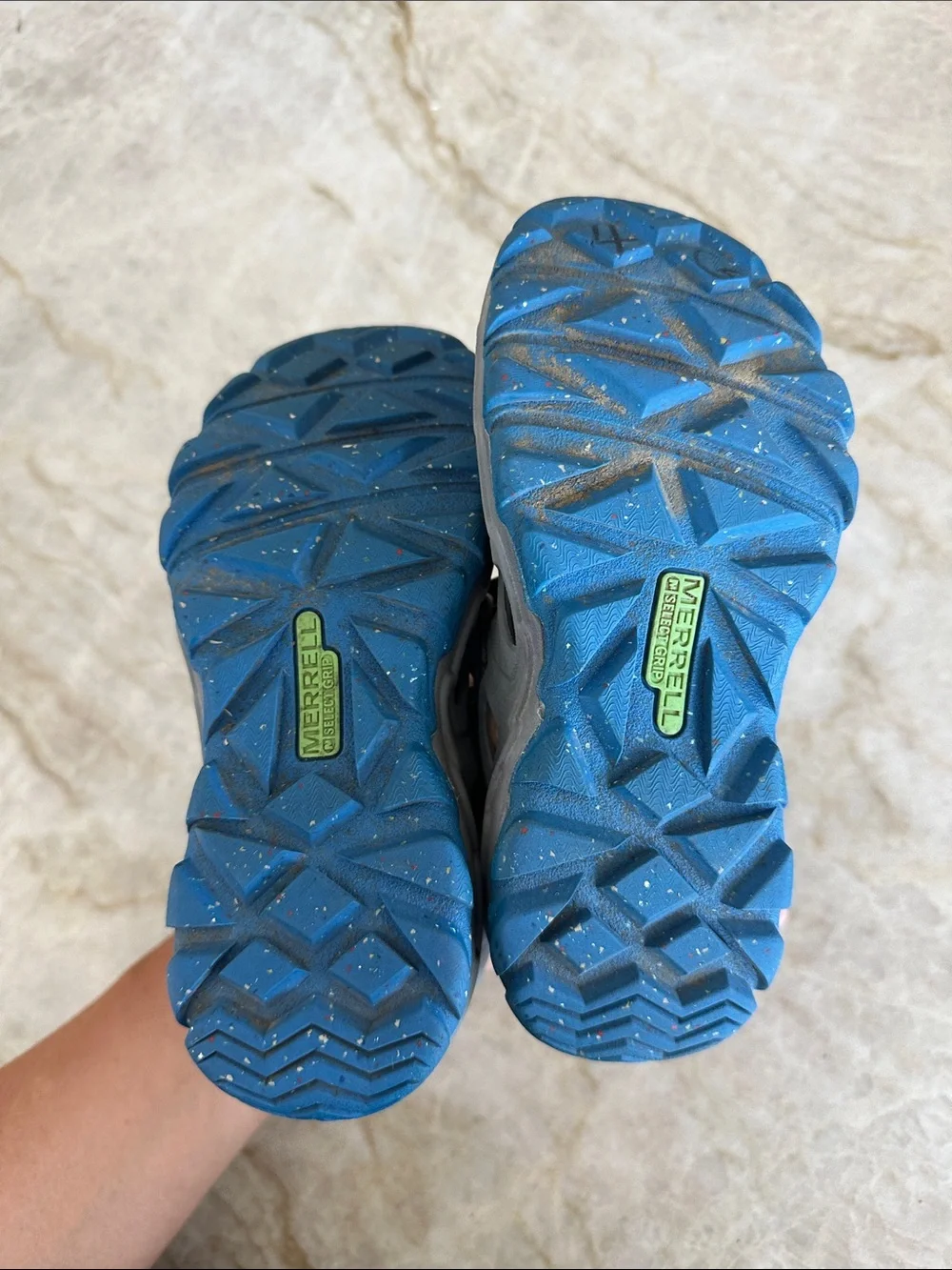 Merrell Kids Gray, Blue & Green Water Shoes 12 waterproof